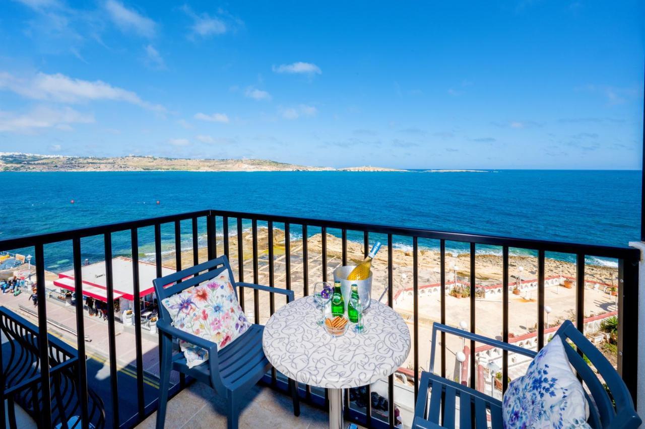 Islet Promenade Seafront Family Apartment With 2 Balconies By Getawaysmalta Bahía de San Pablo Exterior foto